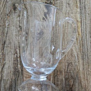 Footed glass pitcher